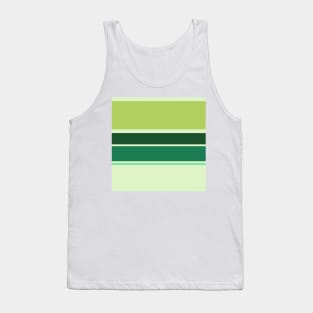 A gentle incorporation of Dark Sea Green, Medium Aquamarine, Very Light Green, Cal Poly Pomona Green and June Bud stripes. Tank Top